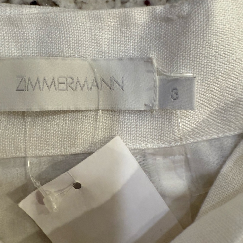 Zimmermann White Floral Shorts with belt and scalloped detail - Picture 9 of 15